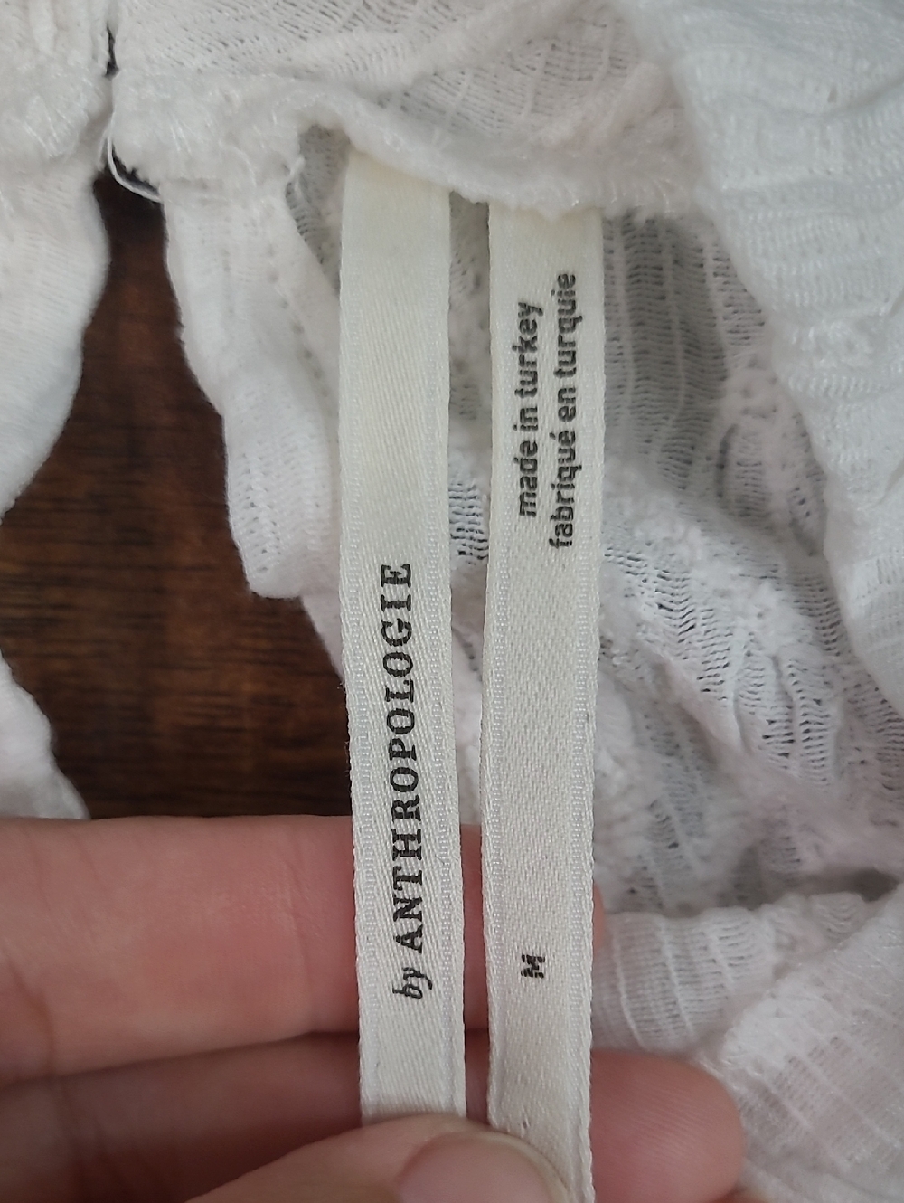 Anthropologie White Textured Crop Top Size Med - Picture 5 of 9